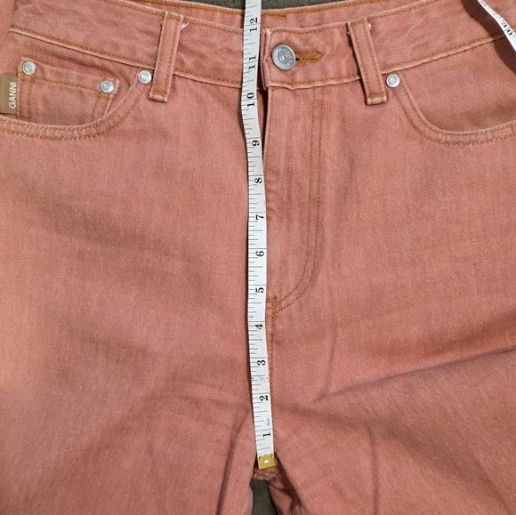 🆕️ GANNI Pink Yarn-Dyed Straight Jeans - Picture 8 of 14